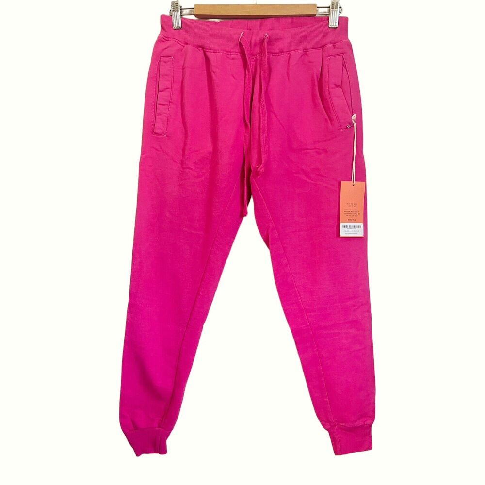 La Detresse Womens NWT The Pink Cookies Sweatpant Sz XS Elastic Waist Barbiecore